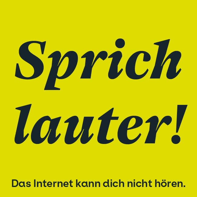 rodunercom - Postkarte Sprich lauter